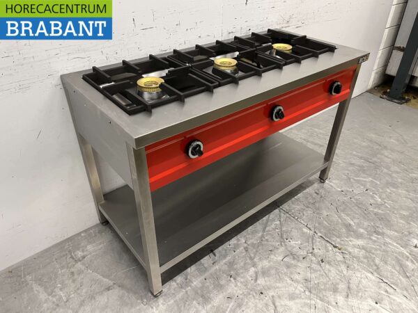 RVS Pannenkoekenfornuis Gasfornuis Fornuis 129 cm Horeca - Afbeelding 3