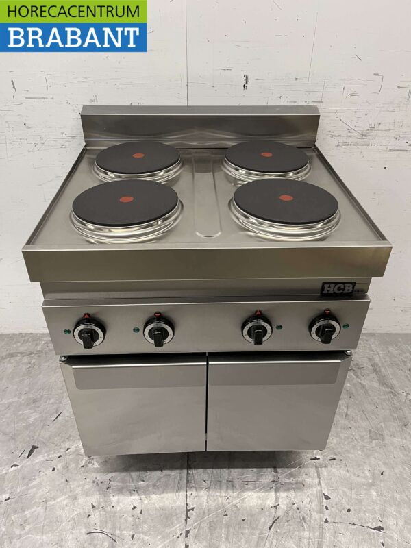 RVS Elektrisch fornuis kookplaat 4 pitten 400V 70 cm Horeca