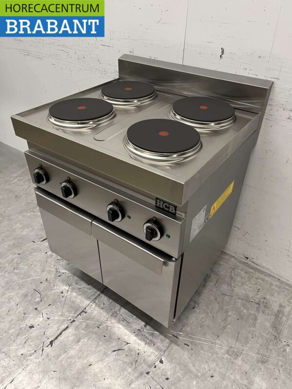 RVS Elektrisch fornuis kookplaat 4 pitten 400V 70 cm Horeca - Afbeelding 2