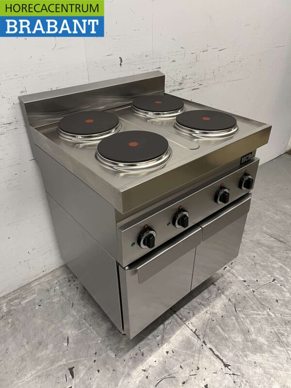 RVS Elektrisch fornuis kookplaat 4 pitten 400V 70 cm Horeca - Afbeelding 3