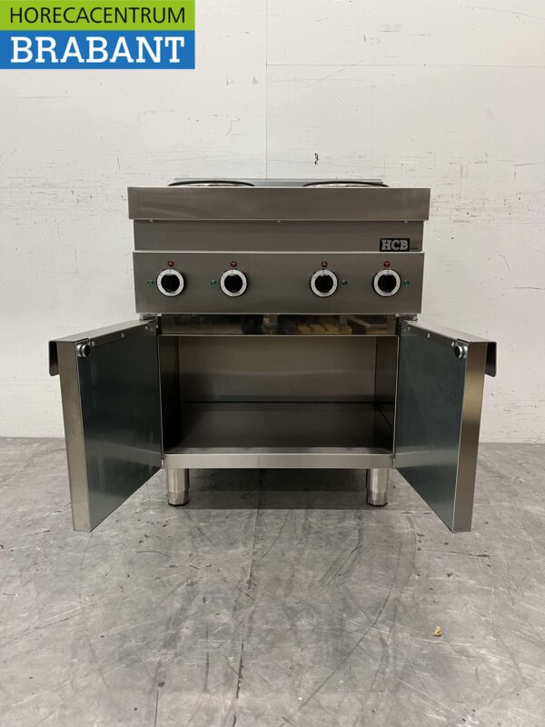 RVS Elektrisch fornuis kookplaat 4 pitten 400V 70 cm Horeca - Afbeelding 5