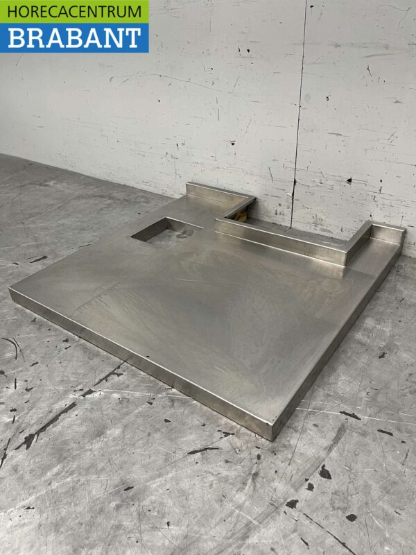 RVS Werkblad Blad 71,5 x 70 cm Horeca - Afbeelding 2