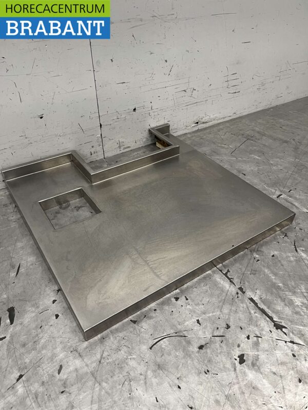 RVS Werkblad Blad 71,5 x 70 cm Horeca - Afbeelding 3