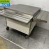 RVS Verrijdbare Werktafel Tafel Buffet tafel Op Wielen 100 x 100 x 90 cm Horeca - Afbeelding 4
