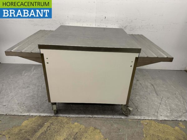 RVS Verrijdbare Werktafel Tafel Buffet tafel Op Wielen 100 x 100 x 90 cm Horeca - Afbeelding 5