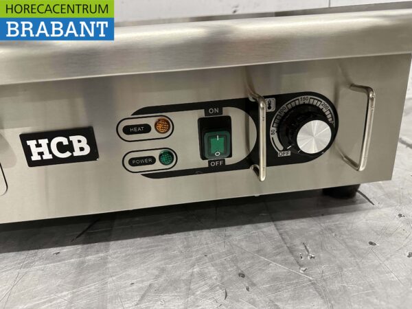 RVS Grillplaat Bakplaat 1/2 geribbeld 55 cm 230V Horeca - Afbeelding 4