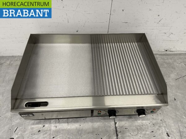 RVS Grillplaat Bakplaat 1/2 geribbeld 73 cm 2 x 230V Horeca - Afbeelding 4