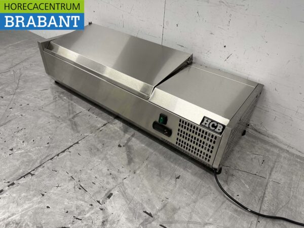 RVS Opzetvitrine Opzet koelvitrine saladière 4 x 1/4 GN 100 cm Horeca - Afbeelding 2