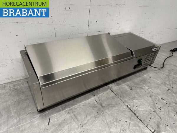 RVS Opzetvitrine Opzet koelvitrine saladière 4 x 1/4 GN 100 cm Horeca - Afbeelding 3