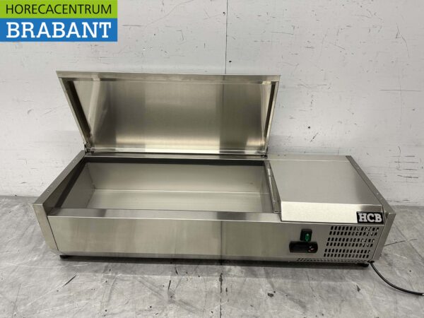 RVS Opzetvitrine Opzet koelvitrine saladière 4 x 1/4 GN 100 cm Horeca - Afbeelding 4