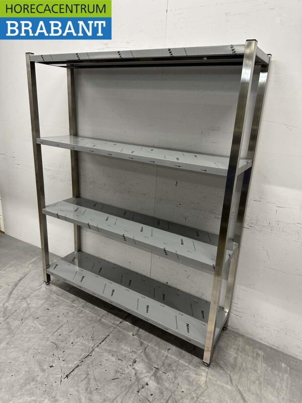 RVS Opbergrek Rek Stelling Premium-line 150 x 40 x 180 cm Horeca - Afbeelding 2