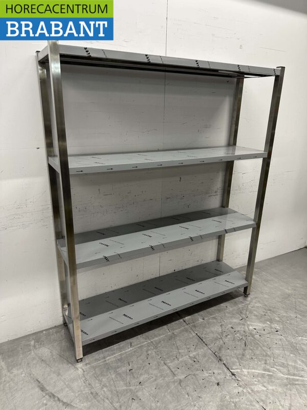 RVS Opbergrek Rek Stelling Premium-line 150 x 40 x 180 cm Horeca - Afbeelding 3