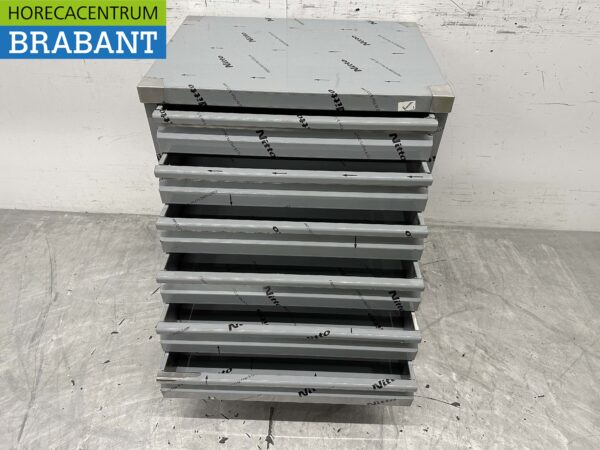 RVS Werkkast Kast Premium-line Ladenkast 6 laden voor deeg 70 cm Horeca Pizzeria Bakkerij - Afbeelding 4