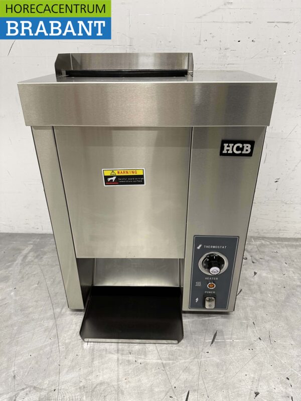 HCB RVS Verticale Doorloop toaster Broodrooster Conveyor oven 230V Horeca