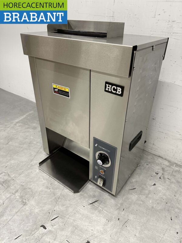 HCB RVS Verticale Doorloop toaster Broodrooster Conveyor oven 230V Horeca - Afbeelding 2