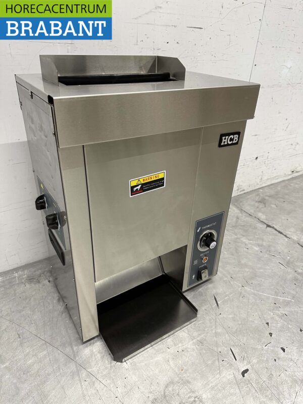 HCB RVS Verticale Doorloop toaster Broodrooster Conveyor oven 230V Horeca - Afbeelding 3