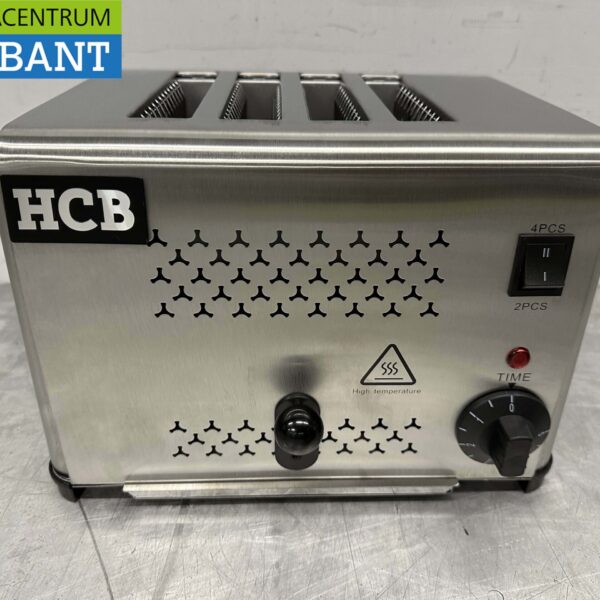 RVS Toaster Broodrooster 4 sneden 230V Horeca