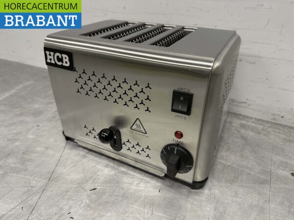 RVS Toaster Broodrooster 4 sneden 230V Horeca - Afbeelding 2