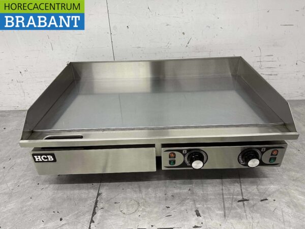 RVS Spiegelbakplaat Chroom Grillplaat Bakplaat 73 cm 2 x 230V Horeca