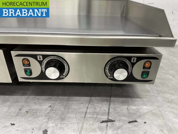 RVS Spiegelbakplaat Chroom Grillplaat Bakplaat 73 cm 2 x 230V Horeca - Afbeelding 4