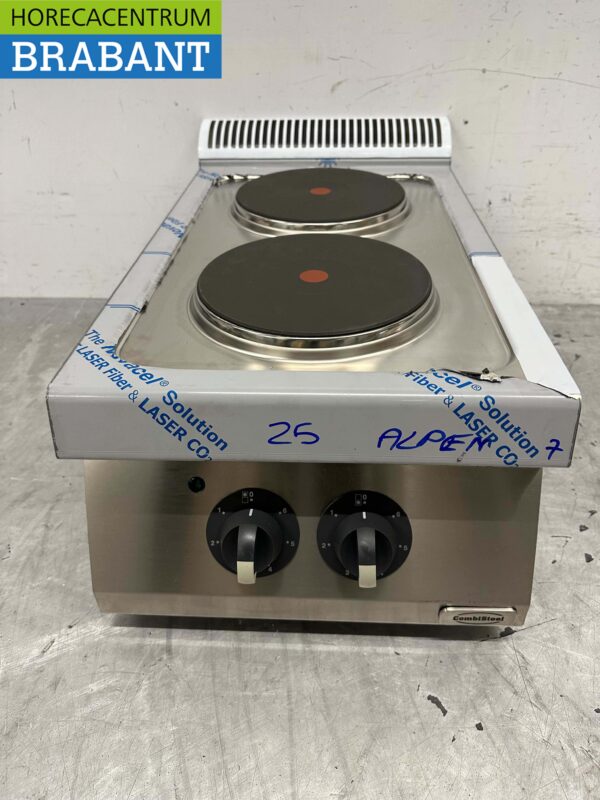 RVS Electrolux 2 pits elektrisch fornuis 40 cm 400V Horeca