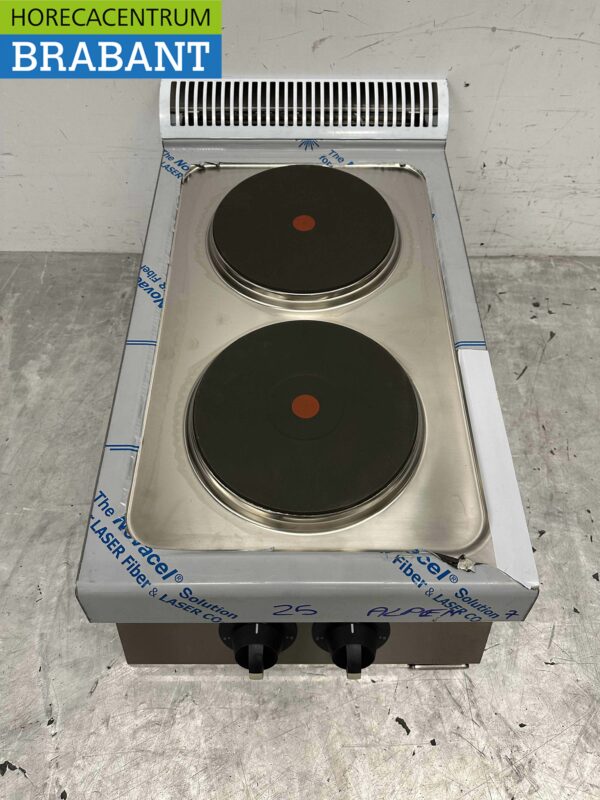 RVS Electrolux 2 pits elektrisch fornuis 40 cm 400V Horeca - Afbeelding 2
