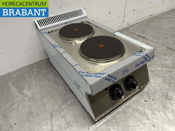 RVS Electrolux 2 pits elektrisch fornuis 40 cm 400V Horeca - Afbeelding 3