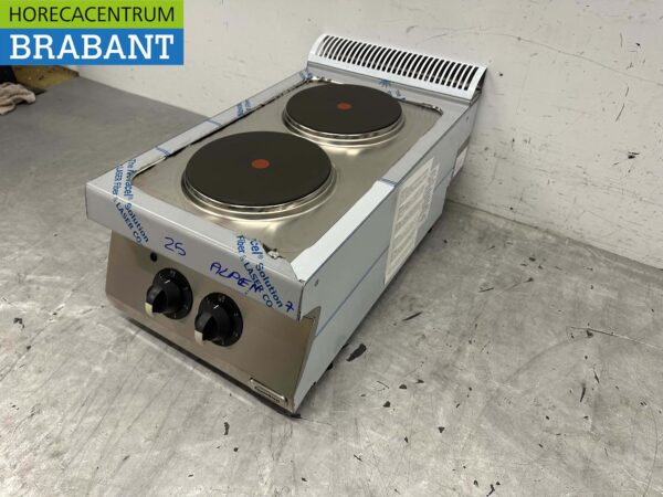 RVS Electrolux 2 pits elektrisch fornuis 40 cm 400V Horeca - Afbeelding 4