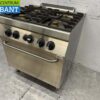 RVS Electrolux 4 pits Fornuis gasfornuis met gas oven 80 cm Horeca - Afbeelding 2