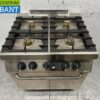 RVS Electrolux 4 pits Fornuis gasfornuis met gas oven 80 cm Horeca - Afbeelding 4