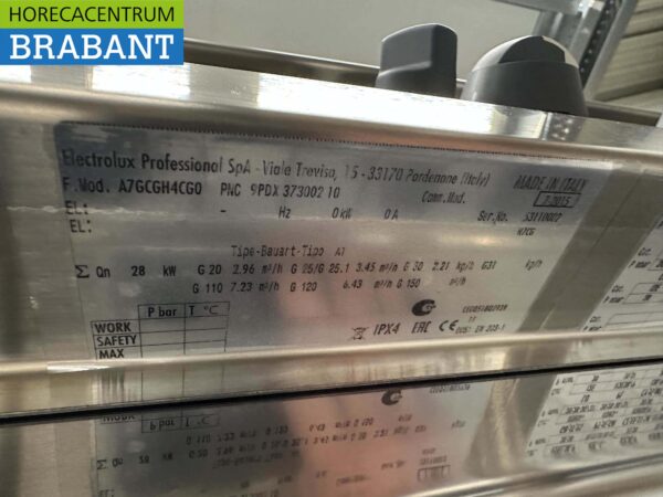 RVS Electrolux 4 pits Fornuis gasfornuis met gas oven 80 cm Horeca - Afbeelding 6