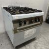 RVS Electrolux 4 pits Fornuis gasfornuis met gas oven 80 cm Horeca - Afbeelding 4