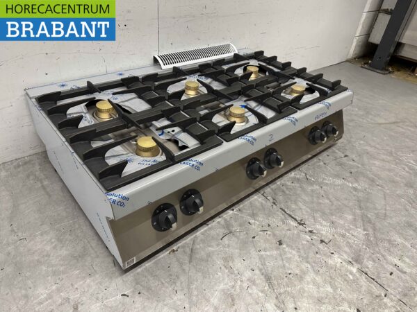 RVS Electrolux 6 pits Opzet fornuis gasfornuis 120 cm Horeca - Afbeelding 3