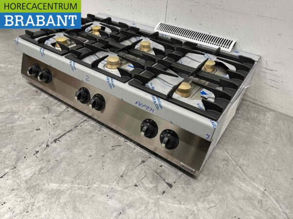 RVS Electrolux 6 pits Opzet fornuis gasfornuis 120 cm Horeca - Afbeelding 4