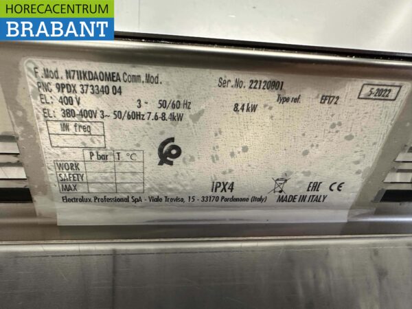 RVS Electrolux Bakplaat Grillplaat Gladde plancha 80 cm 400V Horeca - Afbeelding 5