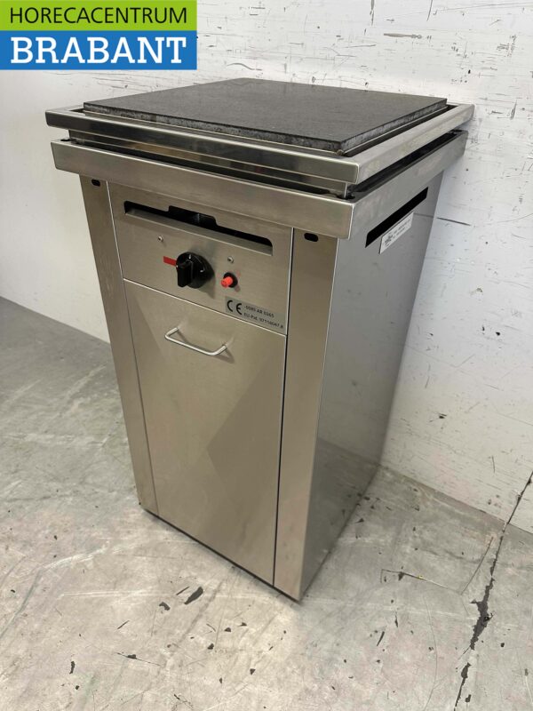 RVS Ivas Steengrill 47,5 x 47,5 cm Propaan Horeca - Afbeelding 4