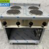 RVS Saro 4 pits elektrisch fornuis 80 cm 400V Horeca