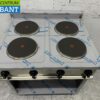 RVS Saro 4 pits elektrisch fornuis 80 cm 400V Horeca - Afbeelding 2