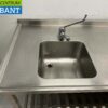RVS Baklijn Spoelbak, elektrische bakplaat en dubbel fornuis 312 cm 400V Horeca - Afbeelding 3
