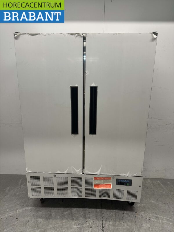 RVS Polar GD880 Dubbeldeurs 2-deurs Vriezer Vrieskast 960 liter 230V Horeca