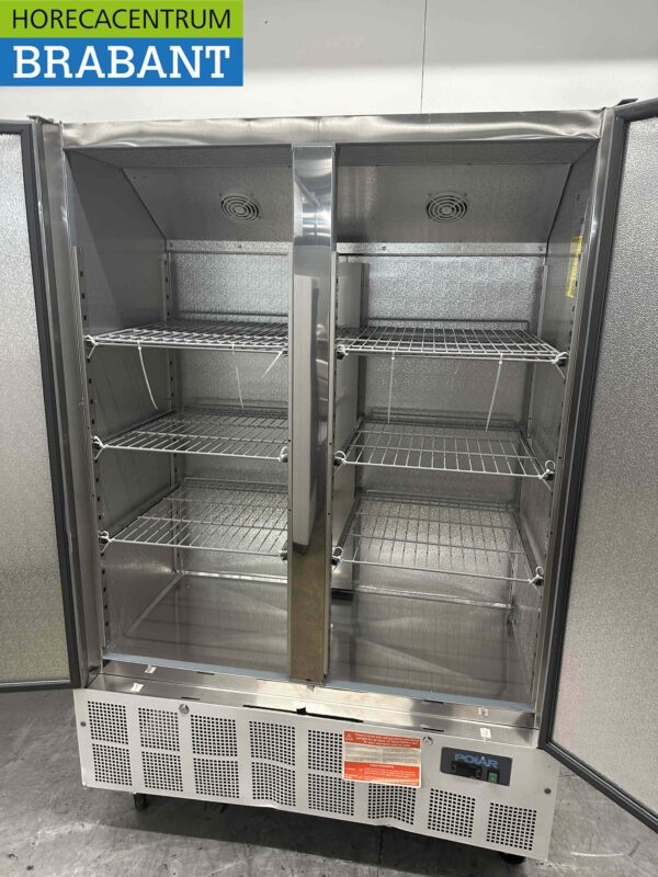 RVS Polar GD880 Dubbeldeurs 2-deurs Vriezer Vrieskast 960 liter 230V Horeca - Afbeelding 4