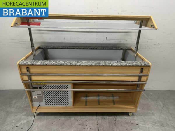 Verrijdbare Polar Koelvitrine Koelbuffet buffet Gekoeld 4 x 1/1 GN 230V Horeca - Afbeelding 2