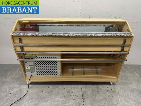 Verrijdbare Polar Koelvitrine Koelbuffet buffet Gekoeld 4 x 1/1 GN 230V Horeca - Afbeelding 3