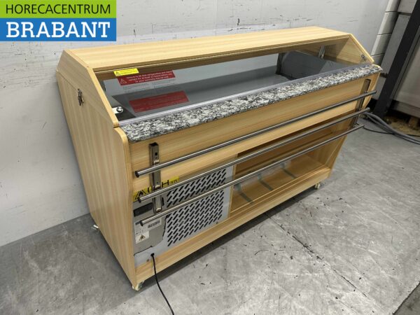 Verrijdbare Polar Koelvitrine Koelbuffet buffet Gekoeld 4 x 1/1 GN 230V Horeca - Afbeelding 4