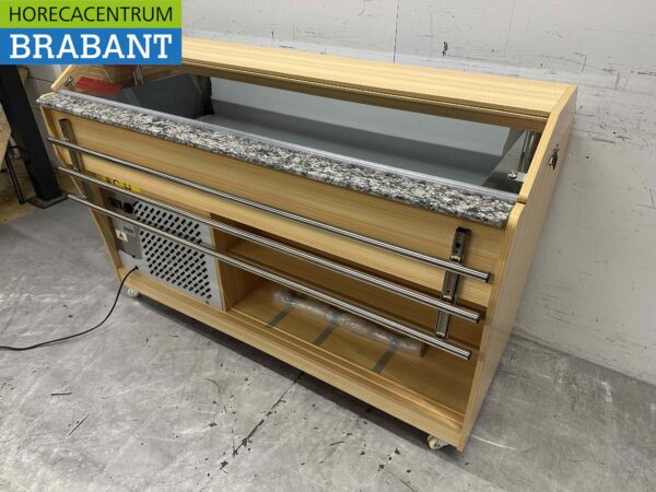 Verrijdbare Polar Koelvitrine Koelbuffet buffet Gekoeld 4 x 1/1 GN 230V Horeca - Afbeelding 5
