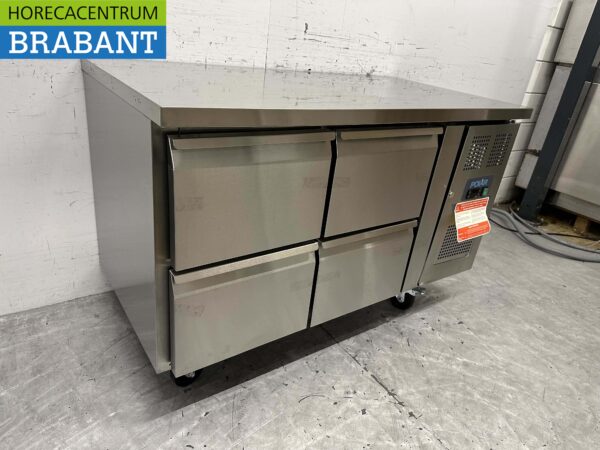 RVS Polar Koelwerkbank 4 laden 136 cm 230V Horeca - Afbeelding 3