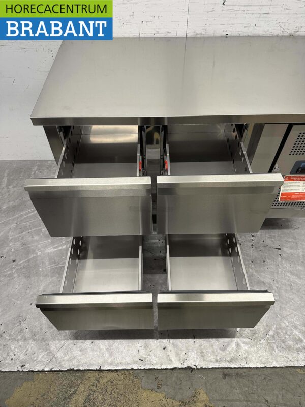 RVS Polar Koelwerkbank 4 laden 136 cm 230V Horeca - Afbeelding 4