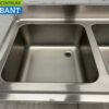 RVS HCB Spoeltafel Spoelbak Wastafel Dubbele spoelbakken 120 cm Horeca - Afbeelding 5