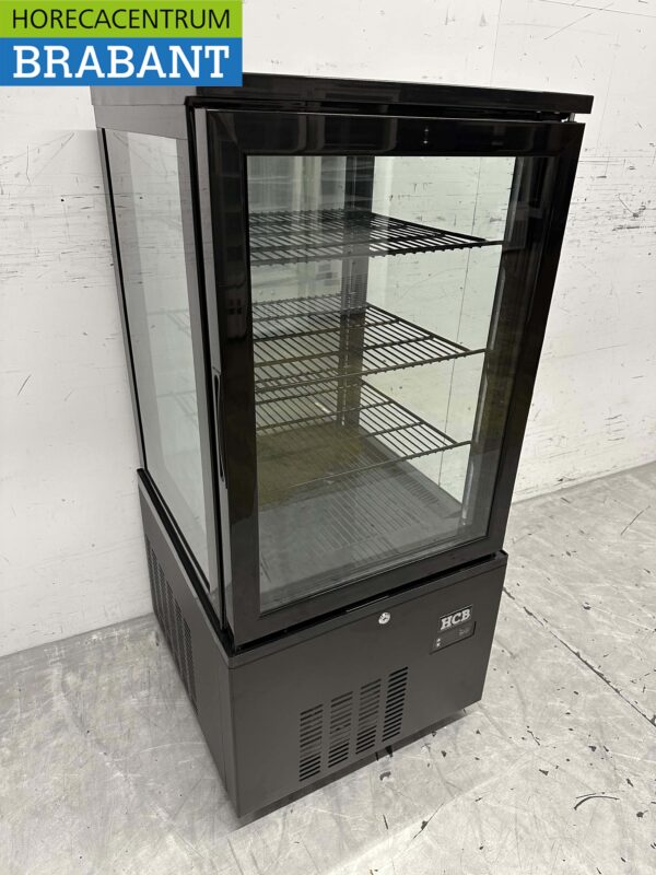 HCB Koelvitrine Gebaksvitrine Zwart 130 liter 230V Horeca - Afbeelding 3