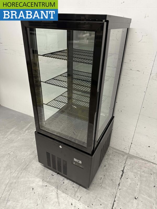 HCB Koelvitrine Gebaksvitrine Zwart 158 liter 230V Horeca - Afbeelding 3